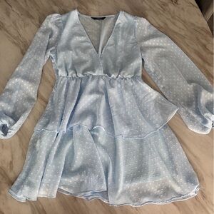 SHEIN Sky Blue Textured Top